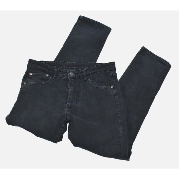 Levi's Wedgie Women's Jeans Size 32 Black Straight Mid Rise Stretch - Picture 1 of 14